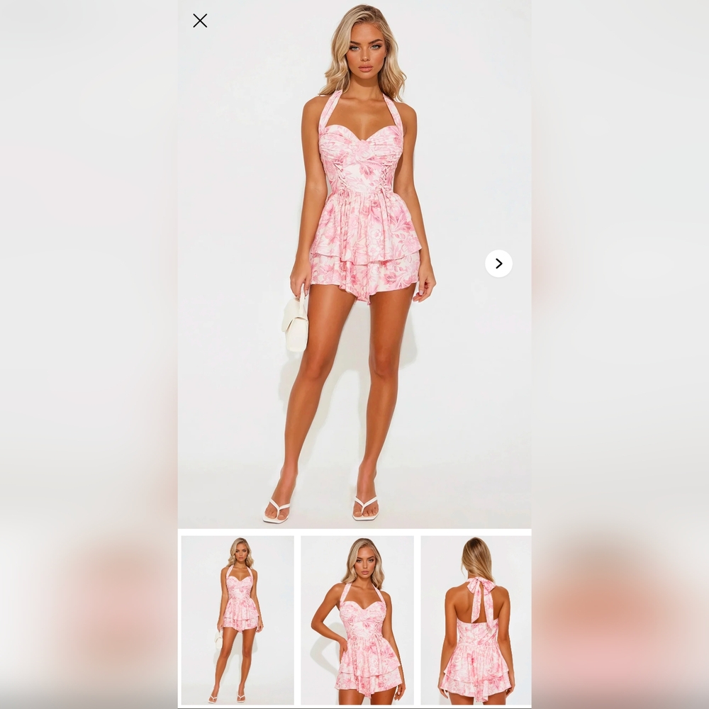 Stylish Pink Halter Romper
